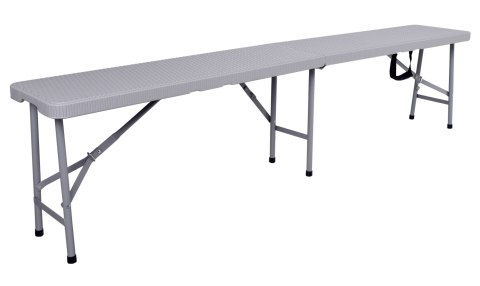 Ławka cateringowa składana w walizkę 180 cm RATTAN szara