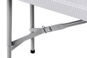 Ławka cateringowa składana w walizkę 180 cm RATTAN szara
