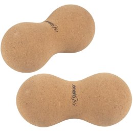 PODWÓJNA PIŁECZKA DO MASAŻU KORKOWA 6.5x13CM ENERO FIT