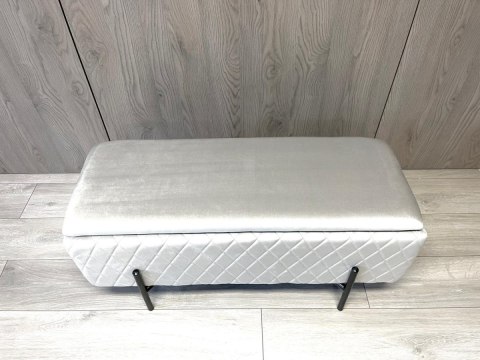 PUFA kufer Lugano LUZZI DIAMOND GREY VELVET 95 II GATUNEK