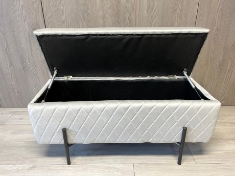 PUFA kufer Lugano LUZZI DIAMOND GREY VELVET 95 II GATUNEK