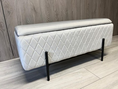 PUFA kufer Lugano LUZZI DIAMOND GREY VELVET 95 II GATUNEK