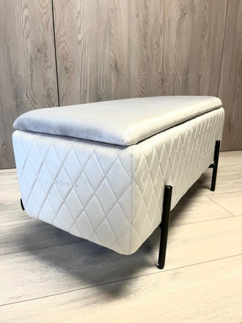 PUFA kufer Lugano LUZZI DIAMOND GREY VELVET 95 II GATUNEK