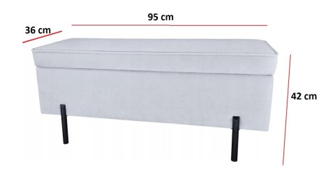 PUFA kufer Lugano LUZZI DIAMOND GREY VELVET 95 II GATUNEK