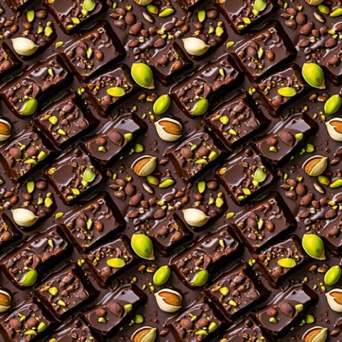 Pielucha wielorazowa dla dorosłych typu OTULACZ z wkładem - DUBAJSKA CZEKOLADA