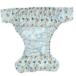 Pielucha wielorazowa dla dorosłych typu OTULACZ z wkładem - W TRAWIE