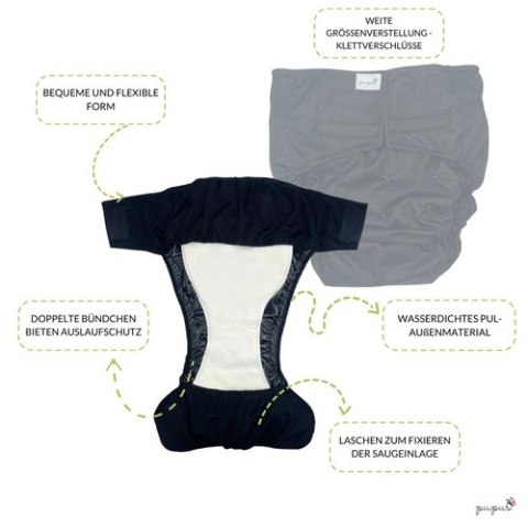 Pielucha wielorazowa dla dorosłych typu OTULACZ z wkładem - W TRAWIE