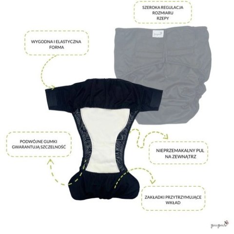 Pielucha wielorazowa typu OTULACZ dla dorosłych z wkładem - NEON SPLASH