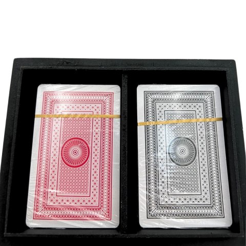 Dwie talie kart w pudełku z żywicy - G1220A