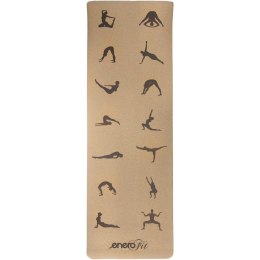 KORKOWA MATA DO JOGI SKŁADANA 183x61x0.4CM ENERO FIT