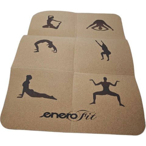 KORKOWA MATA DO JOGI SKŁADANA 183x61x0.4CM ENERO FIT