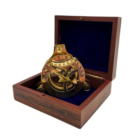 Kompas Mosiężny Dollond w pudełku drewnianym - SD14/2.5