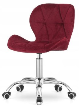 Krzesło obrotowe VASTO OFFICE VELVET BURGUNDY GOLD