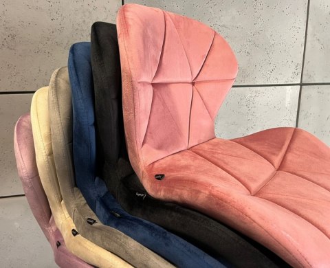 Krzesło obrotowe VASTO OFFICE VELVET PINK GOLD