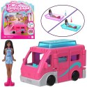 Mattel Mini Barbie Land Lalka turystka + autko kamper ZA6038 C