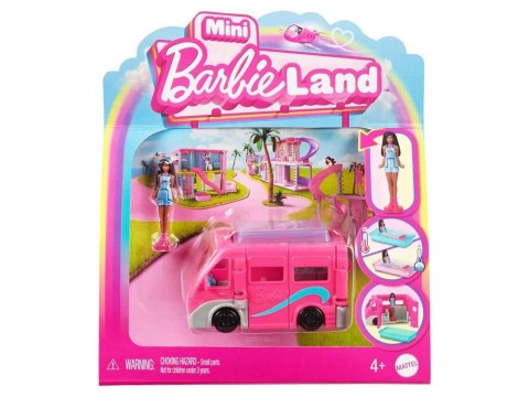 Mattel Mini Barbie Land Lalka turystka + autko kamper ZA6038 C