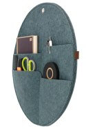 Organizer na ścianę Kółko z kieszeniami szary L - 35 cm