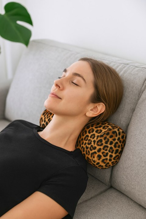 Poduszka Wałek z pianki memory - PANTERKA LAMPARCIA - Ø15x40 cm