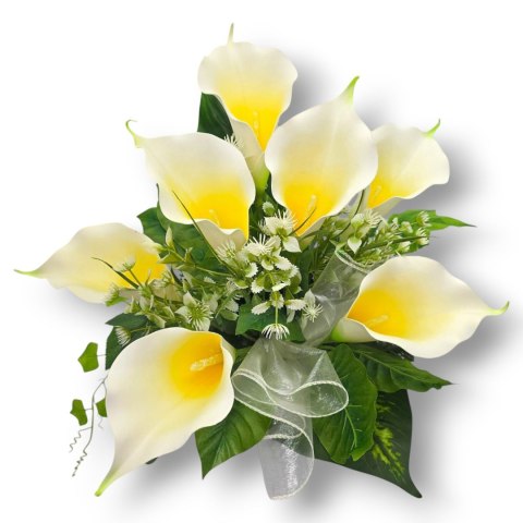 PIĘKNY DUŻY BUKIET WKŁAD DO WAZONU KWIATY NA CMENTARZ GRÓB POMNIK