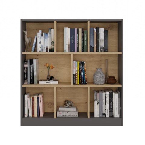 Regał Fiesta 8P ANTRACYT DĄB ARTISAN