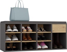 Szafka Na Obuwie Buty Otwarta TALLIN ANTRACYT DĄB ARTISAN Do Przedpokoju