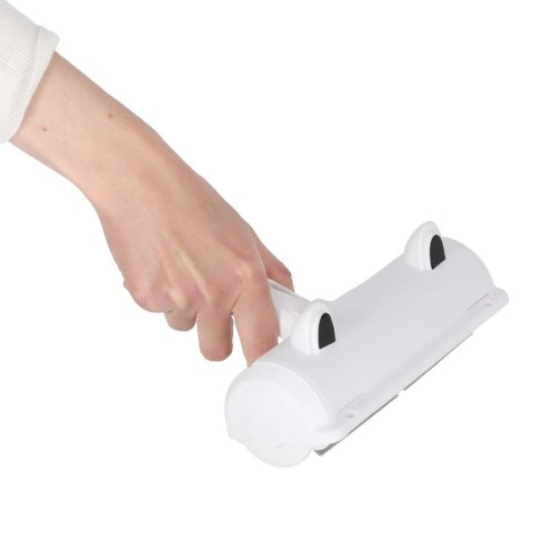 Szczotka wałek rolka do czyszczenia sierści z ubrań tapicerki biała niebieska