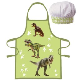 Fartuszek dziecięcy z czapką Dinozaury