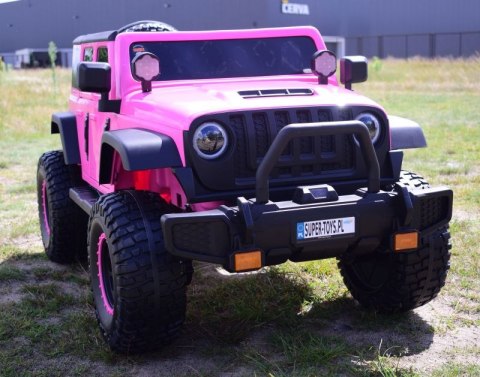 OLBRZYMI JEEP NA AKUMULATOR SPEED, SUPER RÓŻ, MIĘKKIE KOŁA, SIEDZENIE, APLIKACJA/DLS-X15A