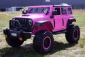 OLBRZYMI JEEP NA AKUMULATOR SPEED, SUPER RÓŻ, MIĘKKIE KOŁA, SIEDZENIE, APLIKACJA/DLS-X15A