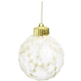 BOMBKA PLASTIKOWA BEZPIECZNA ŚR. 8CM ZDOBIONA MICA