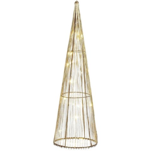 CHOINKA DEKORACYJNA ZŁOTA LED CIEPŁY BIAŁY 40CM