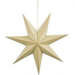 GWIAZDA DEKORACYJNA WISZĄCA PAPIEROWA FSC 18x60CM BEŻOWA 7 RAMION MICA