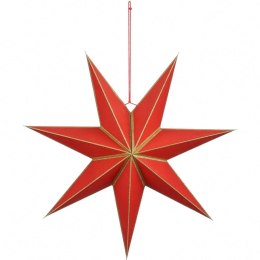 GWIAZDA DEKORACYJNA WISZĄCA PAPIEROWA FSC 18x60CM CZERWONA 7 RAMION MICA