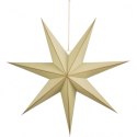 GWIAZDA DEKORACYJNA WISZĄCA PAPIEROWA FSC 18x75CM BEŻOWA 7 RAMION MICA