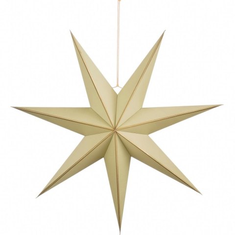 GWIAZDA DEKORACYJNA WISZĄCA PAPIEROWA FSC 18x75CM BEŻOWA 7 RAMION MICA