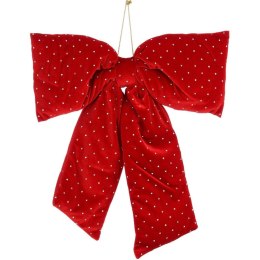 KOKARDA DEKORACYJNA CZERWONA 39x50CM MICA