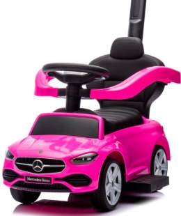 Pchacz Mercedes AMG c63 Różowy Jeździk, klakson