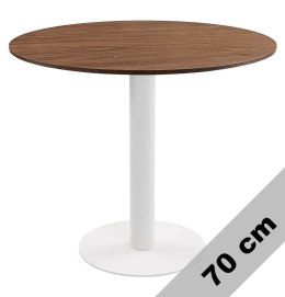Stół okrągły VICTORY BROWN WOOD 70 cm MILK