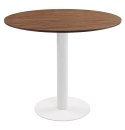 Stół okrągły VICTORY BROWN WOOD 70 cm MILK