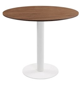 Stół okrągły VICTORY BROWN WOOD 70 cm MILK