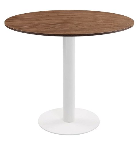 Stół okrągły VICTORY BROWN WOOD 70 cm MILK