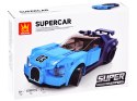 Klocki techniczne Sportowe auto NIEBIESKIE 139-elementów + naklejki ZA4288