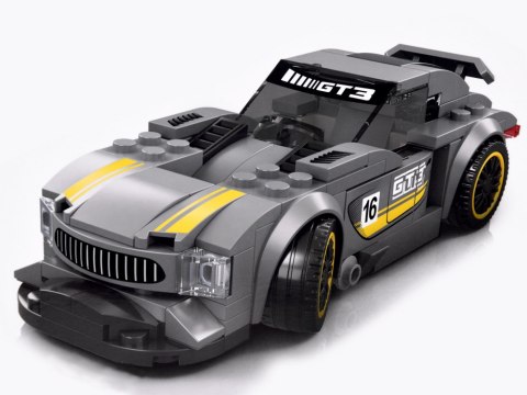 Klocki techniczne Sportowe auto SREBRNE 174-elementy + naklejki ZA4287