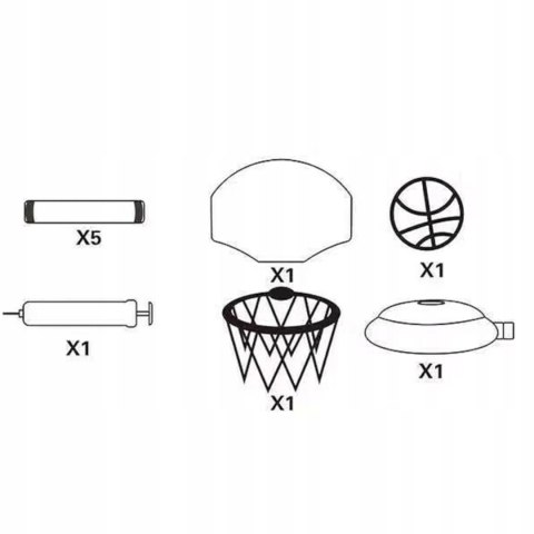 Koszykówka dla dzieci stojak regulacja piłka pompka kosz 29-810