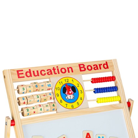 Tablica magnetyczna kredowa dwustronna drewniana zegar 42x32,5cm