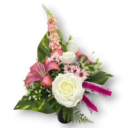 BUKIET WKŁAD DO WAZONU KWIATY NA CMENTARZ GRÓB POMNIK