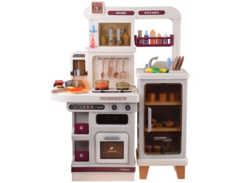 Interaktywna beżowa kuchnia dla dzieci + efekty: światło dźwięk para ZA5766