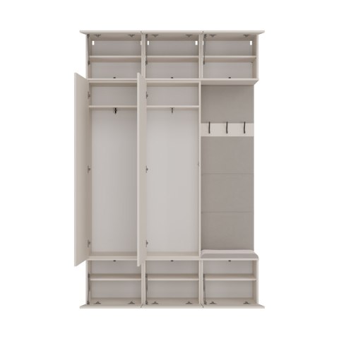 Garderoba HAGA III 2Sz1W KASZMIR BEŻ 2x Szafa + Wieszak