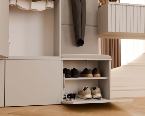 Garderoba HAGA III 2Sz1W KASZMIR BEŻ 2x Szafa + Wieszak