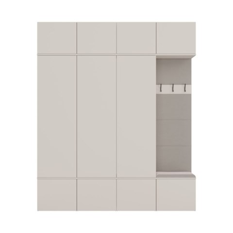 Garderoba HAGA IV 3Sz1W KASZMIR BEŻ 3x Szafa + Wieszak